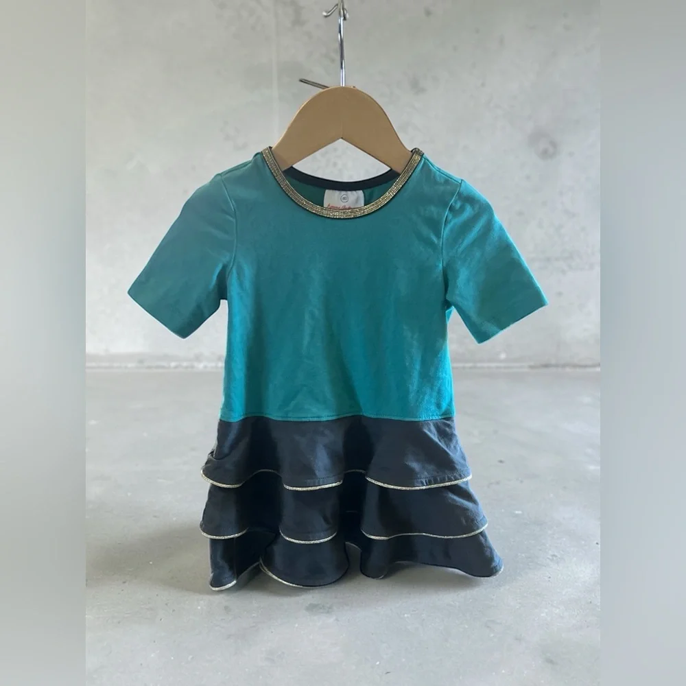 Hanna Andersson Gift Giving Lurex Trim Dress - Picture 2 of 9